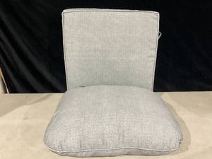 lot 768 image: Lot of 2 Greendale Home Fashions Gray Seat Cushions