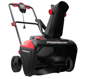 lot 73 image: PowerSmart 21 Corded Snow Blower with LED Light, 15 Amp, 2100 RPM, 30 ft Throwing Distance