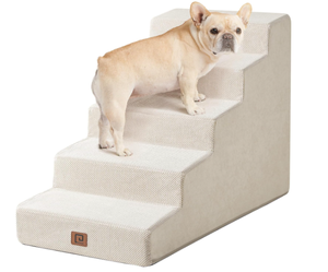 lot 642 image: EHEYCIGA Dog Stairs for Small Dog, 5-Step Slope Dog Stairs for High Beds