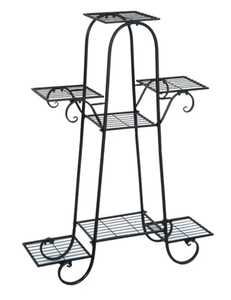 lot 660 image: LIDNGLN Elegant 7-Tier IndoorOutdoor Plant Stand Flower Pot Display Holder for Garden Stylish Planter Shelf Book Rack