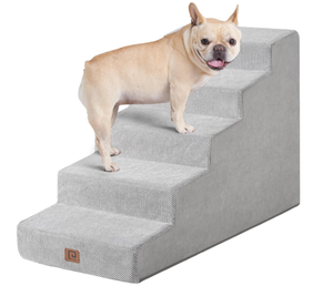 lot 780 image: EHEYCIGA Dog Stairs for Small Dog, 5-Step Slope Dog Stairs for High Beds
