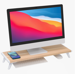 lot 791 image: LOUKIN Monitor Stand Riser for Desk, Larger Computer Stand for Laptop, PC, Printer