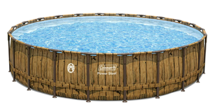 lot 2 image: Coleman Power Steel 22 x 52 Round Metal Frame Above Ground Pool Set