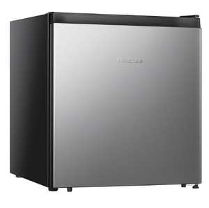 lot 83 image: Hisense 1.6 Cu Ft Single Door Mini Fridge, Silver, Energy Star, 1 Year Warranty, WMS017M6XVE