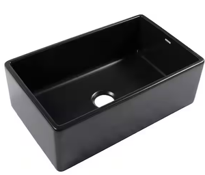 lot 95 image: SINKOLOGY Bradstreet II 30 in. Farmhouse Apron Front Undermount Single Bowl Matte Black Fireclay Kitchen Sink