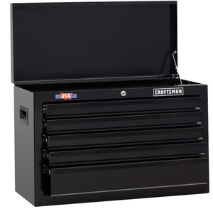 lot 97 image: CRAFTSMAN 1000 Series 26-in W x 17.25-in H 5-Drawer Steel Tool Chest (Black)