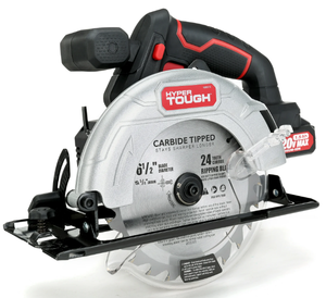 lot 290 image: Hyper Tough 20V Max Lithium-ion Cordless 6-12 inch Circular Saw with 1.5Ah Lithium-ion Battery, Charger, Blade & Rip Fence