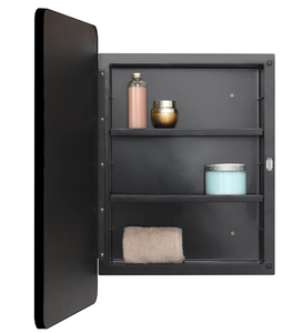 lot 390 image: Fundin Plastic Black Medicine Cabinet