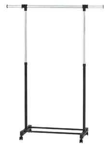 lot 576 image: Adjustable Single Rod Garment Rack Black - Room Essentials
