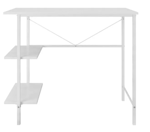 lot 591 image: Mainstays Pierce 30 inch Tall Storage Desk, White