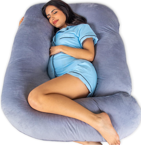 lot 601 image: Pharmedoc Pregnancy Pillows, U-Shape Full Body Pillow -Removable Cover Jumbo Size