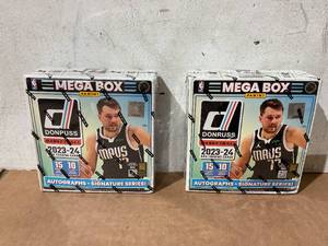 lot 5 image: LOT OF 2 2023-24 Donruss NBA Basketball Factory Sealed Mega Box 10 Packs of 15 Cards, 150 Cards in All Made by Panini America