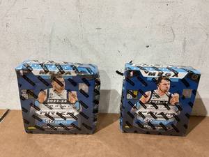 lot 6 image: LOT OF 2 2023-24 Panini Prizm Basketball Mega Box Trading Cards