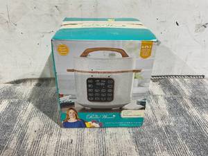 lot 793 image: The Pioneer Woman 6 Qt Pressure Cooker with Touch Control Display, Linen Speckle