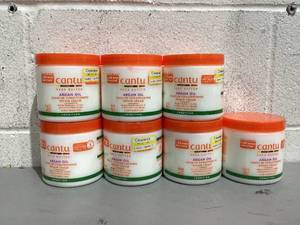 lot 700 image: LOT OF 7 Cantu Leave-In Conditioning Repair Cream with Argan Oil, 16 oz