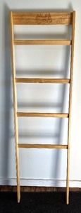 lot 161 image: Artisan Crafted Wood Blanket Ladder - Double Sided - #3