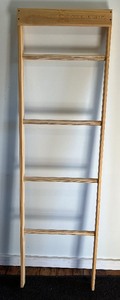 lot 89 image: Artisan Crafted Wood Blanket Ladder - Double Sided - #1