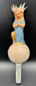 lot 181 image: Vintage Antique Figural Angel Tree Topper