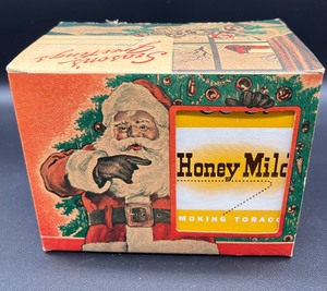 lot 182 image: Vintage Weisert Tobacco SANTA CLAUS GIFT CARTON Store Display CHRISTMAS BOX St Louis Mo