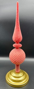 lot 204 image: NEW Glass Christmas TREE TOPPER with Stand - #3