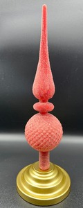 lot 202 image: NEW Glass Christmas TREE TOPPER with Stand - #1