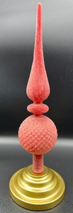 lot 203 image: NEW Glass Christmas TREE TOPPER with Stand - #2