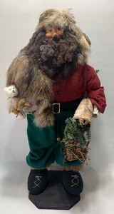 lot 1 image: LARGE PHYLLIS KENNEBECK Artisan Made Santa - 31