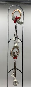 lot 18 image: Vintage Pair of Foil Wreath Ornaments