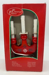 lot 25 image: CHRISTMAS CLASSICS - Swedish Lighted Candelabra NIB - Plug In