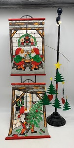 lot 31 image: Pair of Vintage Scandinavian Wall Hangings and Flensted Mobile