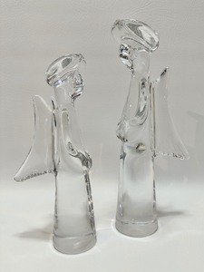lot 213 image: Pair of VINTAGE TOSCANY JAPAN Lead Crystal Angels