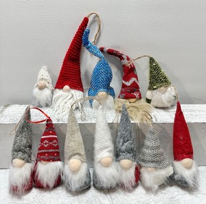 lot 222 image: Assorted Plush GNOME ORNAMENTS including 3 Lighted