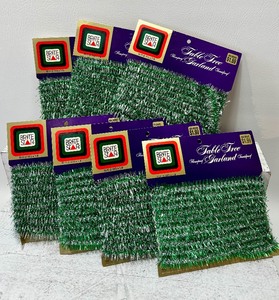 lot 233 image: Mini Green and Silver TINSEL GARLAND NIB
