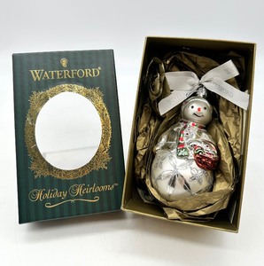 lot 255 image: WATERFORD Holiday Heirlooms Lismore Liam SNOWMAN ORNAMENT with Original Box