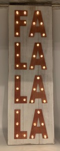 lot 92 image: Fun Lighted FA LA LA LA Sign