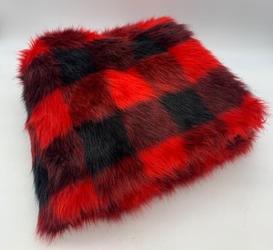 lot 101 image: Red and Black Buffalo Plaid FUZZY Blanket