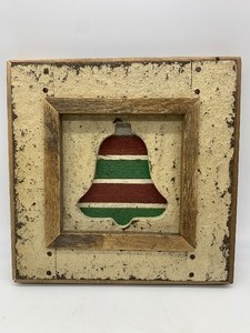 lot 118 image: Artisan Reclaimed Wood BELL Art - Off White