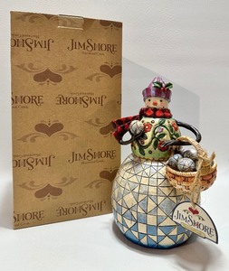 lot 368 image: JIM SHORE by ENESCO - Ready to Roll - SNOWMAN Figurine with Original Box #1
