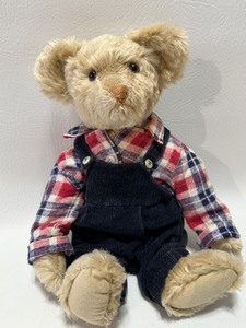 lot 323 image: SIGNED Original ARTIST MADE Prairie Bearworks Distressed MOHAIR BEAR by Anne Rogers