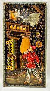 lot 337 image: VINTAGE Hand Painted Fairy Tale FOLK ART - RUSSIA