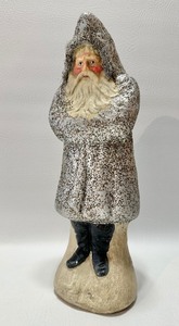 lot 348 image: KD VINTAGE BELSNICKEL Silver Santa Figure with Gunmetal Mica