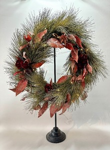 lot 263 image: LIGHTED 22 Holiday WREATH