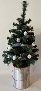 lot 403 image: CHEER And JOLLY Faux Tabletop Lighted Christmas Tree