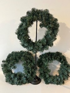 lot 409 image: Faux Evergreen Wreaths - QTY 3 - #2