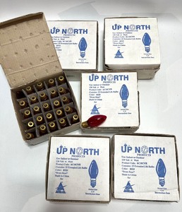 lot 411 image: UP NORTH C-9 Red Light Bulbs