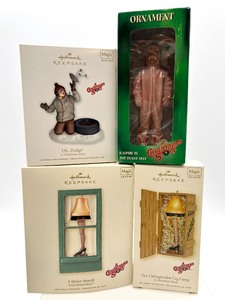 lot 437 image: Variety of A CHRISTMAS STORY Ornaments including Hallmark and NECA - QTY 4