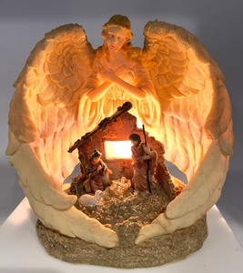 lot 441 image: Sculptured Angel Nightlight - Nativity