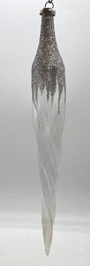 lot 449 image: Vintage ITALIAN Glass Icicle Ornaments - QTY 6 - With the Original Box