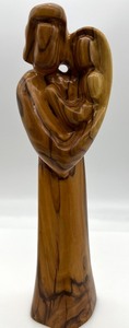 lot 450 image: OLIVE WOOD Holy Family Carved Figurine - Handmade in Jordan