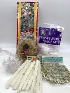 lot 466 image: Christmas Delights including Vintage WEST GERMANY Tinsel, Garlands, Icicle Ornaments and More